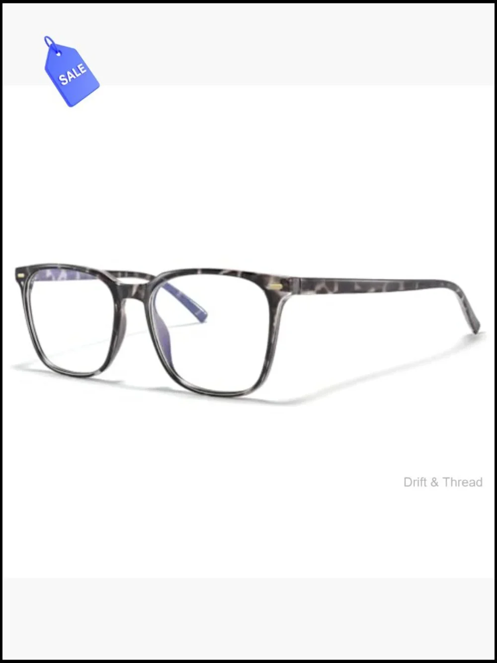Oversized Square Blue Light Blocking Glasses for Women Men, Anti-Fatigue